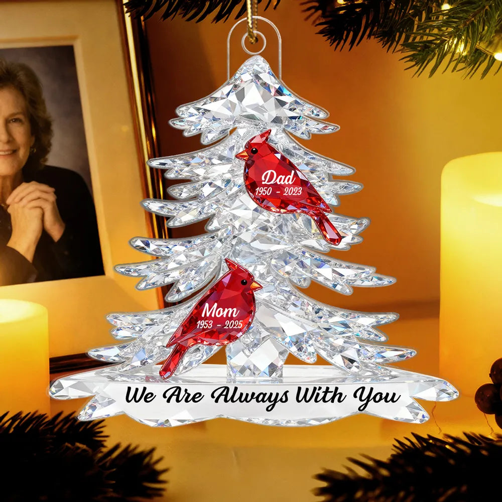 Personalized Memorial Crystal Ornament for Family - Christmas Tree Keepsake Ornament MagicInPrints