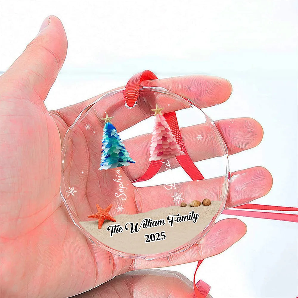 Personalized Family Christmas Ornament - Custom Names and Year - Holiday Decor Keepsake Ornament MagicInPrints