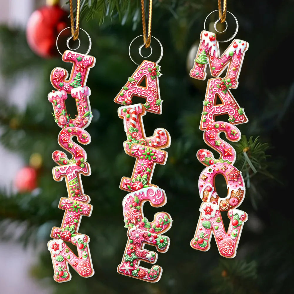 Personalized Christmas Name Ornaments for Kids - Festive Holiday Decor Ornament MagicInPrints