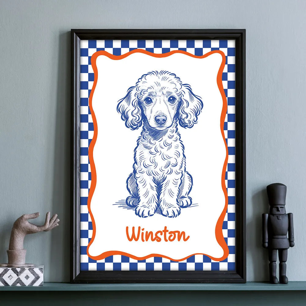 Custom Dog Portrait Art Print for Pet Lovers - Personalized Home Decor Poster or Canvas MagicInPrints