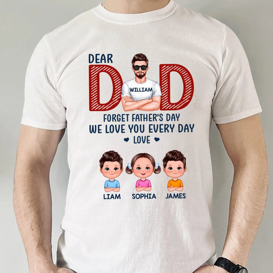 Personalized Father's Day T-Shirt for Dad with Kids' Names - Sentimental Gift Cloth MagicInPrints