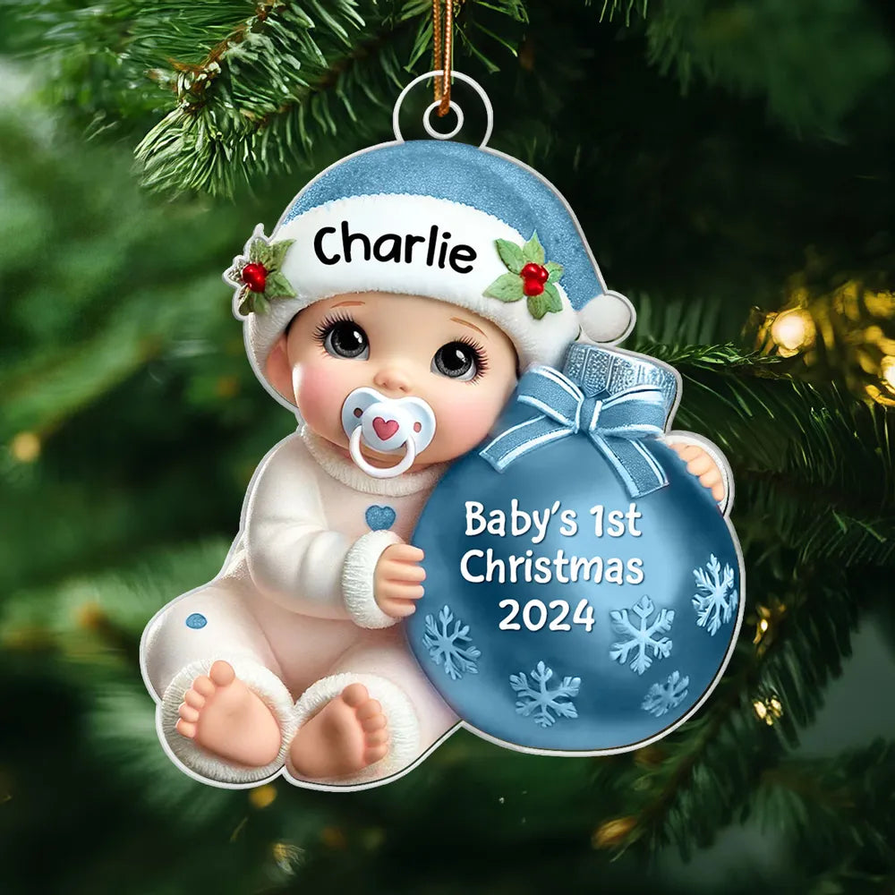 Personalized Baby's First Christmas Ornament for New Parents - 2025 Keepsake Gift Ornament MagicInPrints