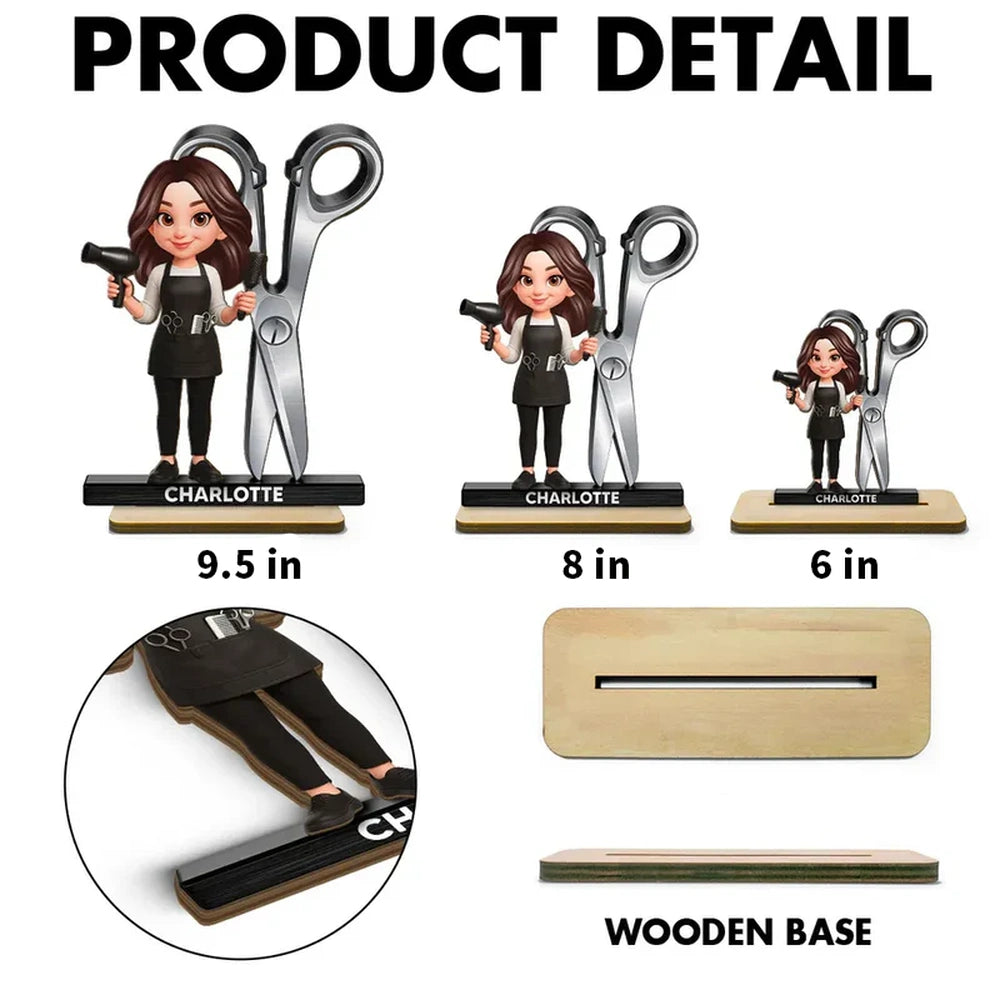 Custom Hair Stylist Figurine for Salon Professionals - Personalized Gift Plaque MagicInPrints
