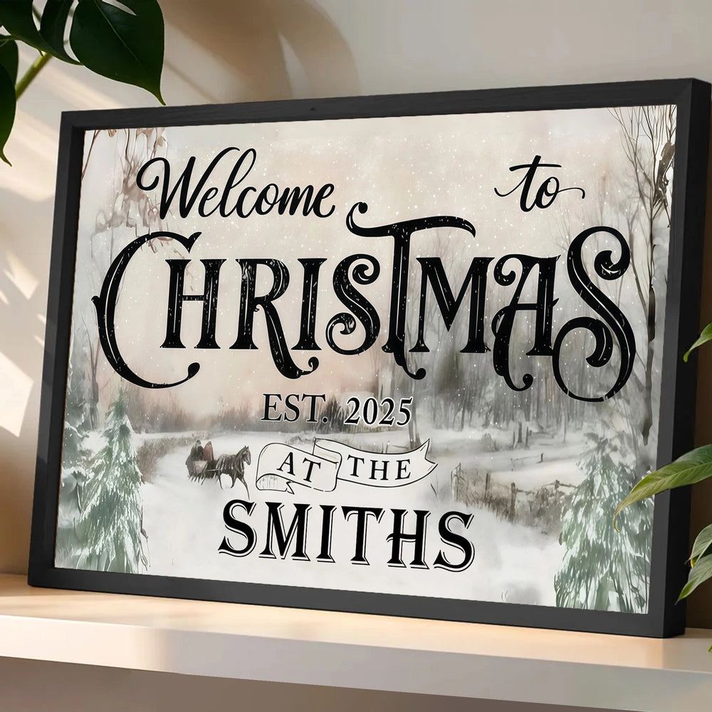 Personalized Christmas Wall Art for Families - Holiday Home Decor Poster or Canvas MagicInPrints