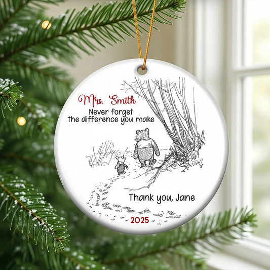 Personalized Teacher Appreciation Ceramic Ornament - Christmas Gift Keepsake Ornament MagicInPrints