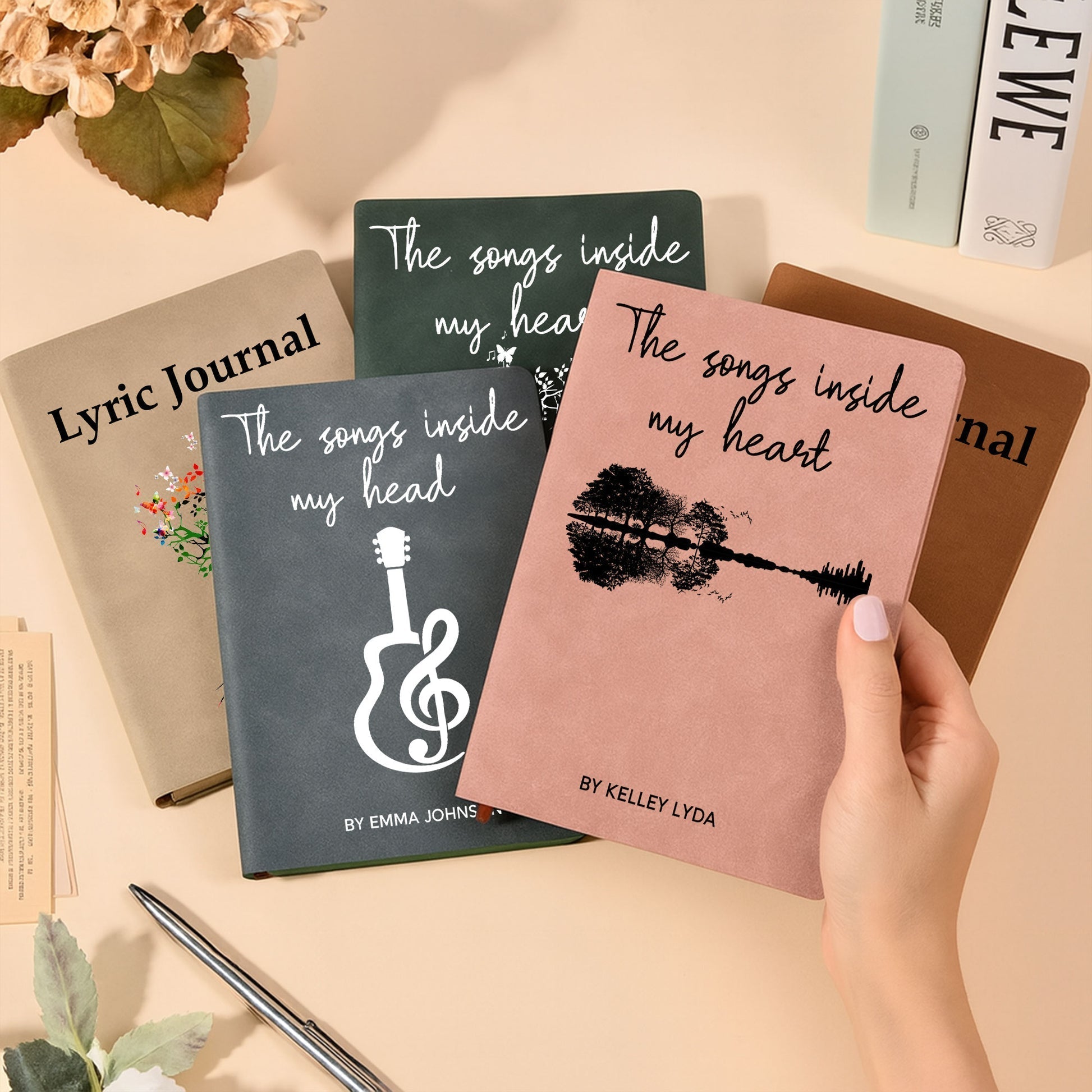 Personalized Lyric Journal for Musicians and Songwriters - Creative Inspiration Stationery MagicInPrints
