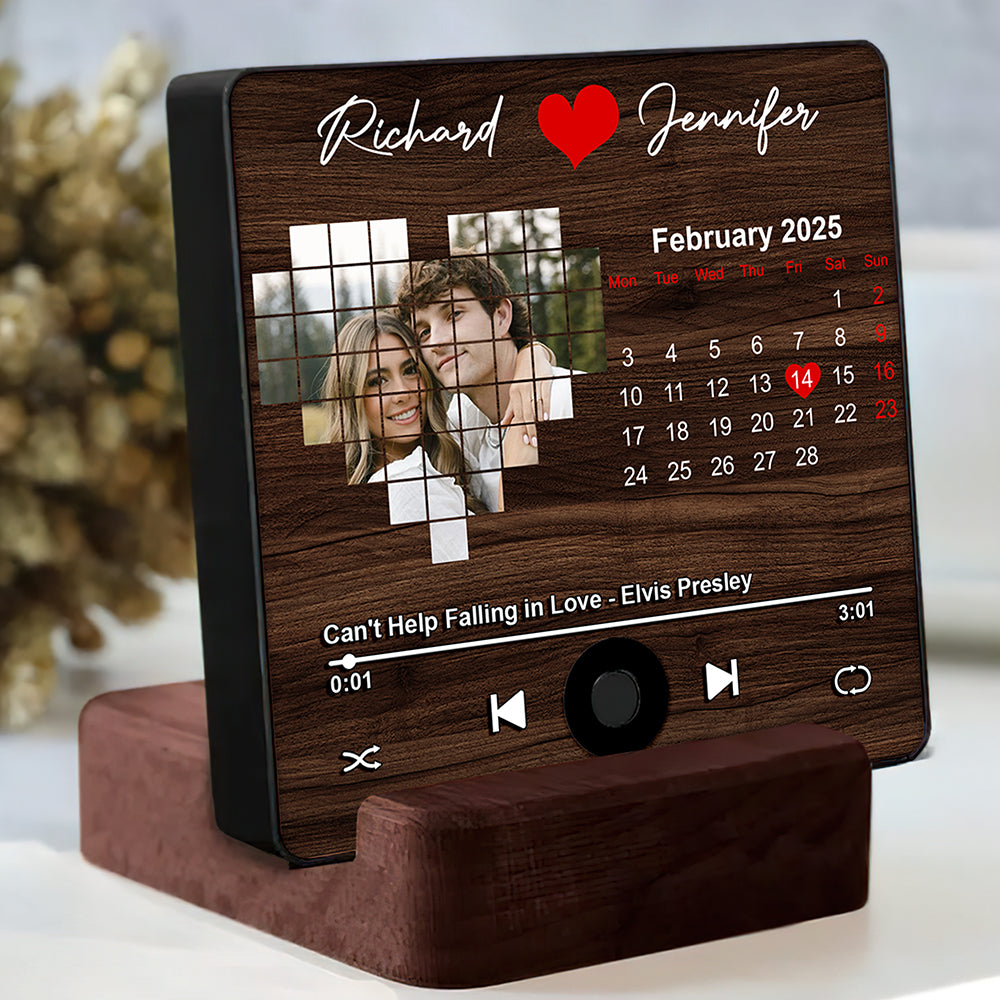 Custom Couples Fridge Magnet - Photo & Music Gift for Valentine’s Day and Special Occasions Fridge Magnet PopCulturePrints