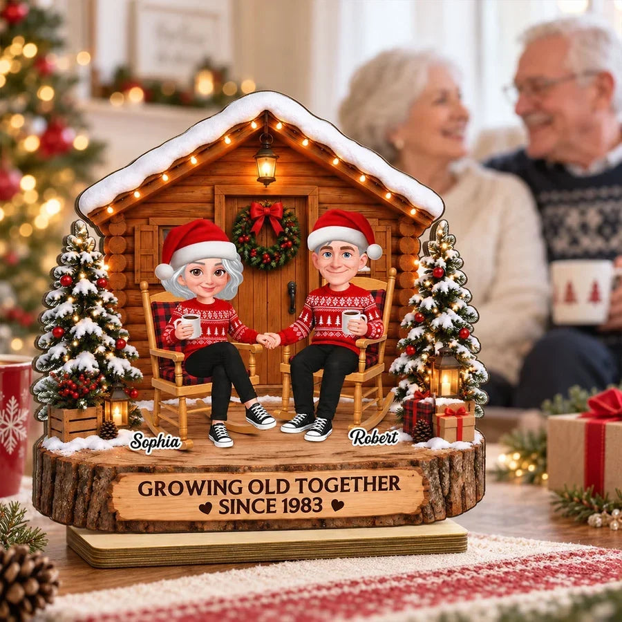 Personalized 2-Layer Wooden Plaque Cozy Couple Gift for Anniversary