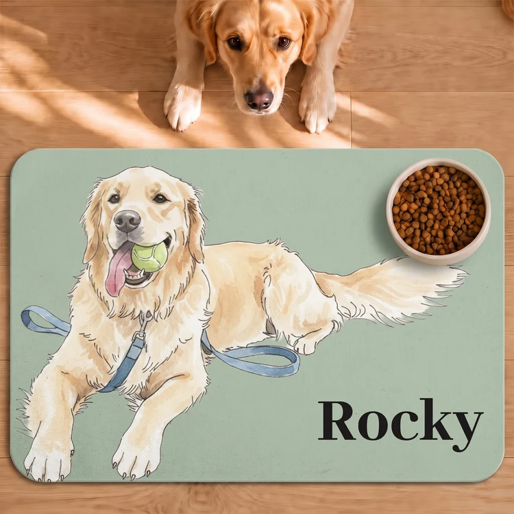Personalized Flannel Pet Mat Custom Dog Portrait Gift for Dog Lovers