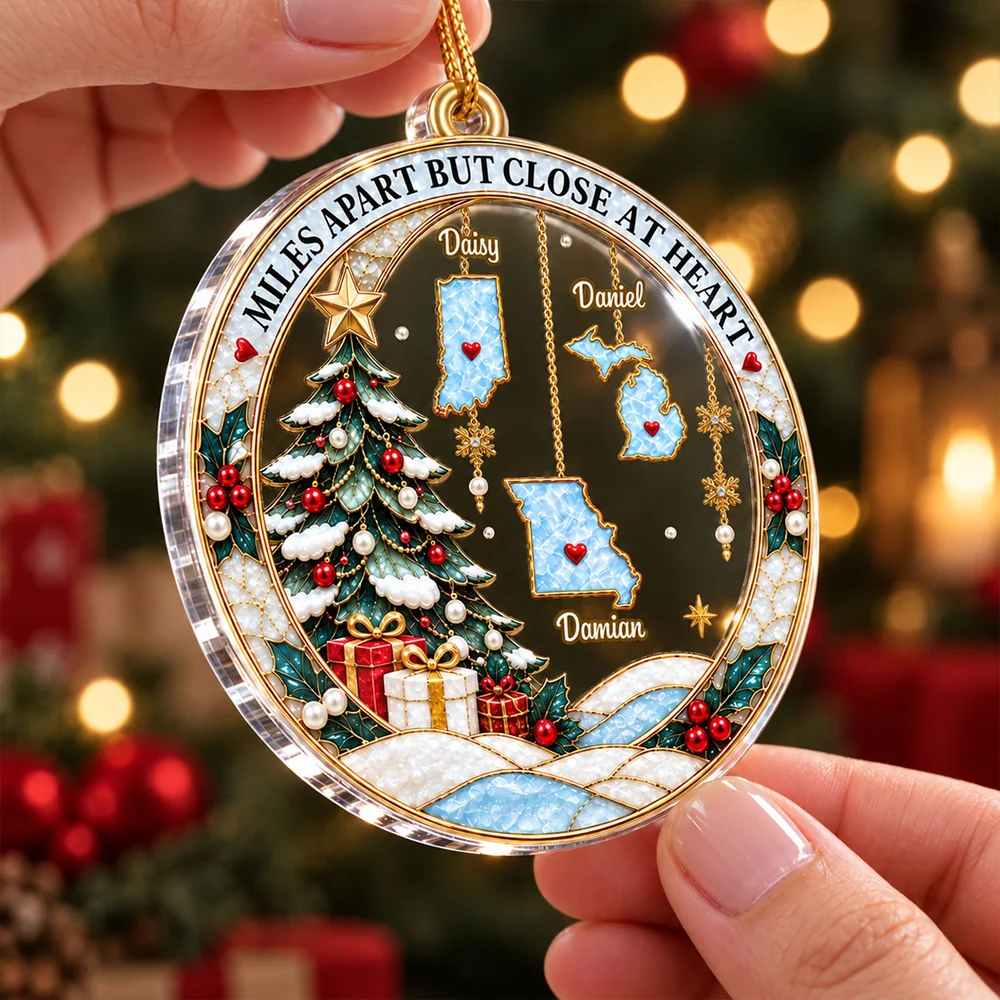 Personalized Acrylic Christmas Ornament Family Gift Idea