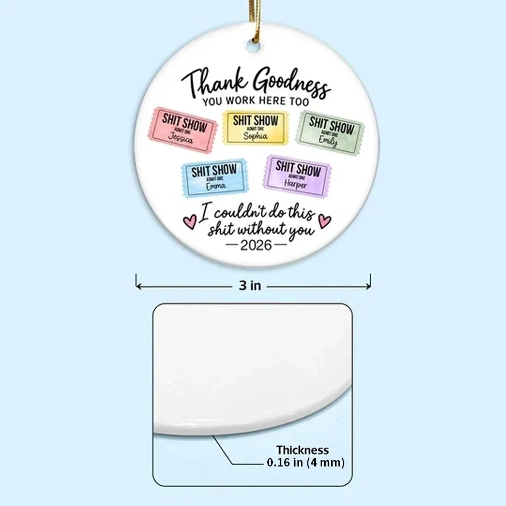 Personalized Ceramic Christmas Ornament Gift for Coworkers