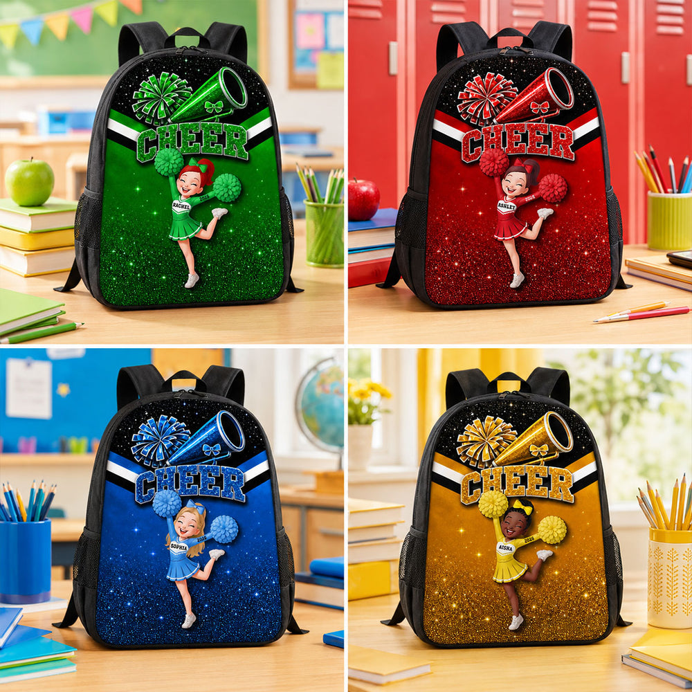 Personalized Kids School Backpack Cheerleader Gift for Girls