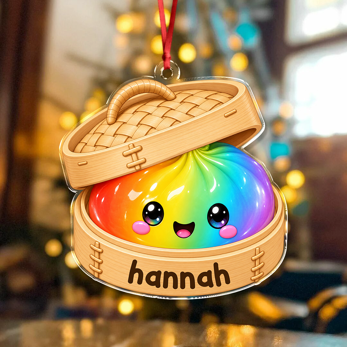 Personalized Acrylic Dim Sum Ornament Gift for Family & Friends