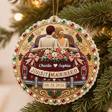 Load image into Gallery viewer, Personalized Acrylic Wedding Car Ornament Gift for Couple

