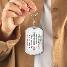 Load image into Gallery viewer, Personalized Metal Keychain with Love Quote for Couple Gift
