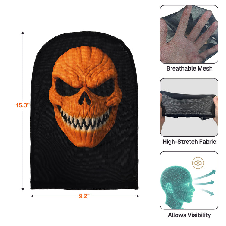 Personalized Mesh Print Balaclava Hat Custom Spooky Face for Halloween Family Party