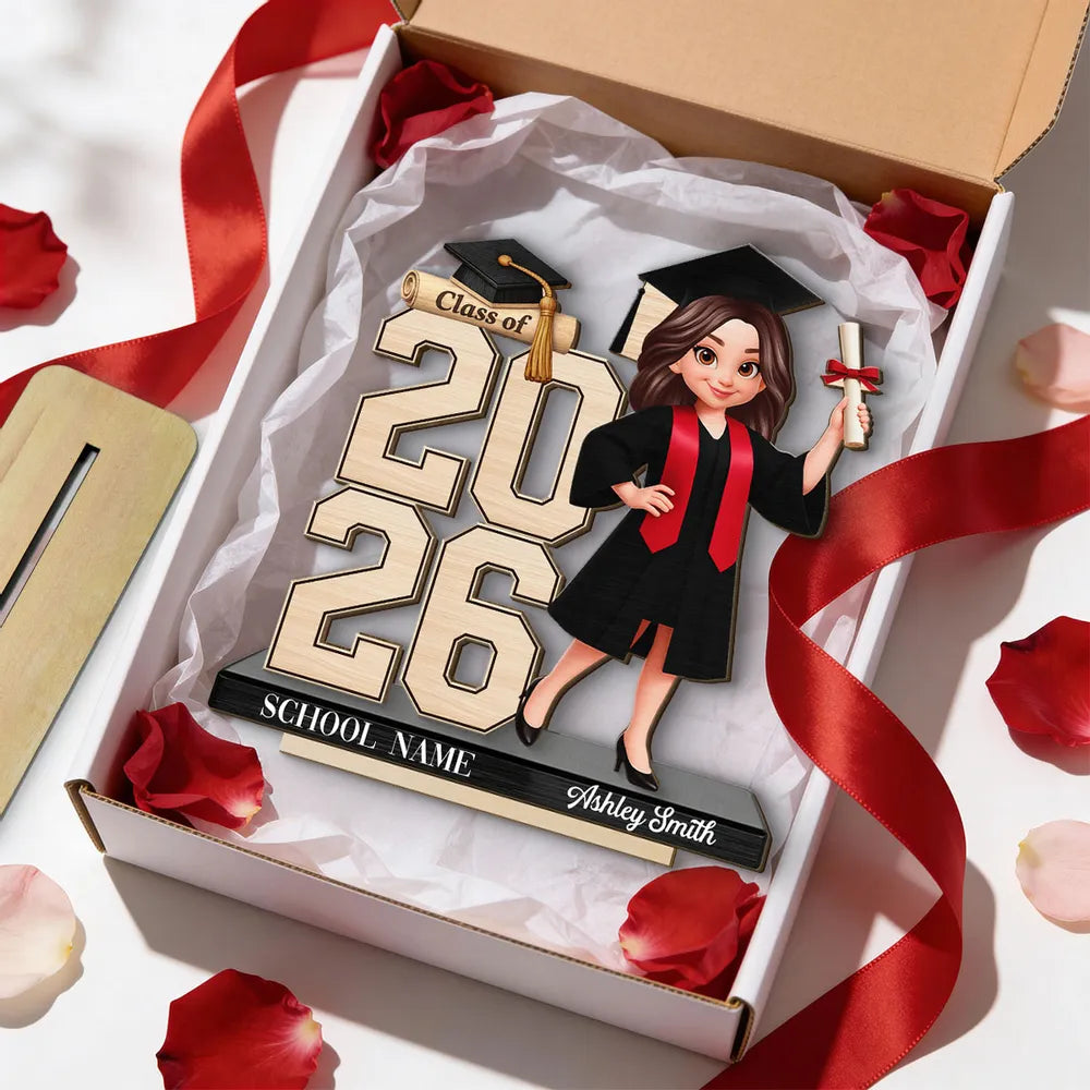 Personalized Graduation Plaque for Class of 2026 - Custom School and Name Plaque MagicInPrints