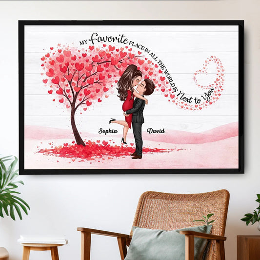 Personalized Romantic Couple Wall Art for Lovers - Anniversary Gift Poster or Canvas MagicInPrints