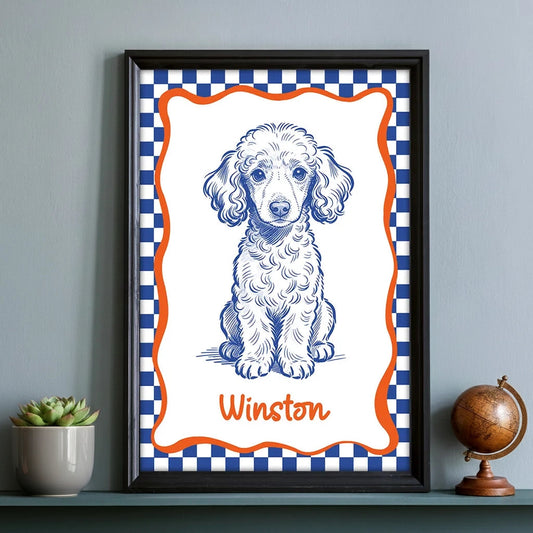 Custom Dog Portrait Art Print for Pet Lovers - Personalized Home Decor Poster or Canvas MagicInPrints