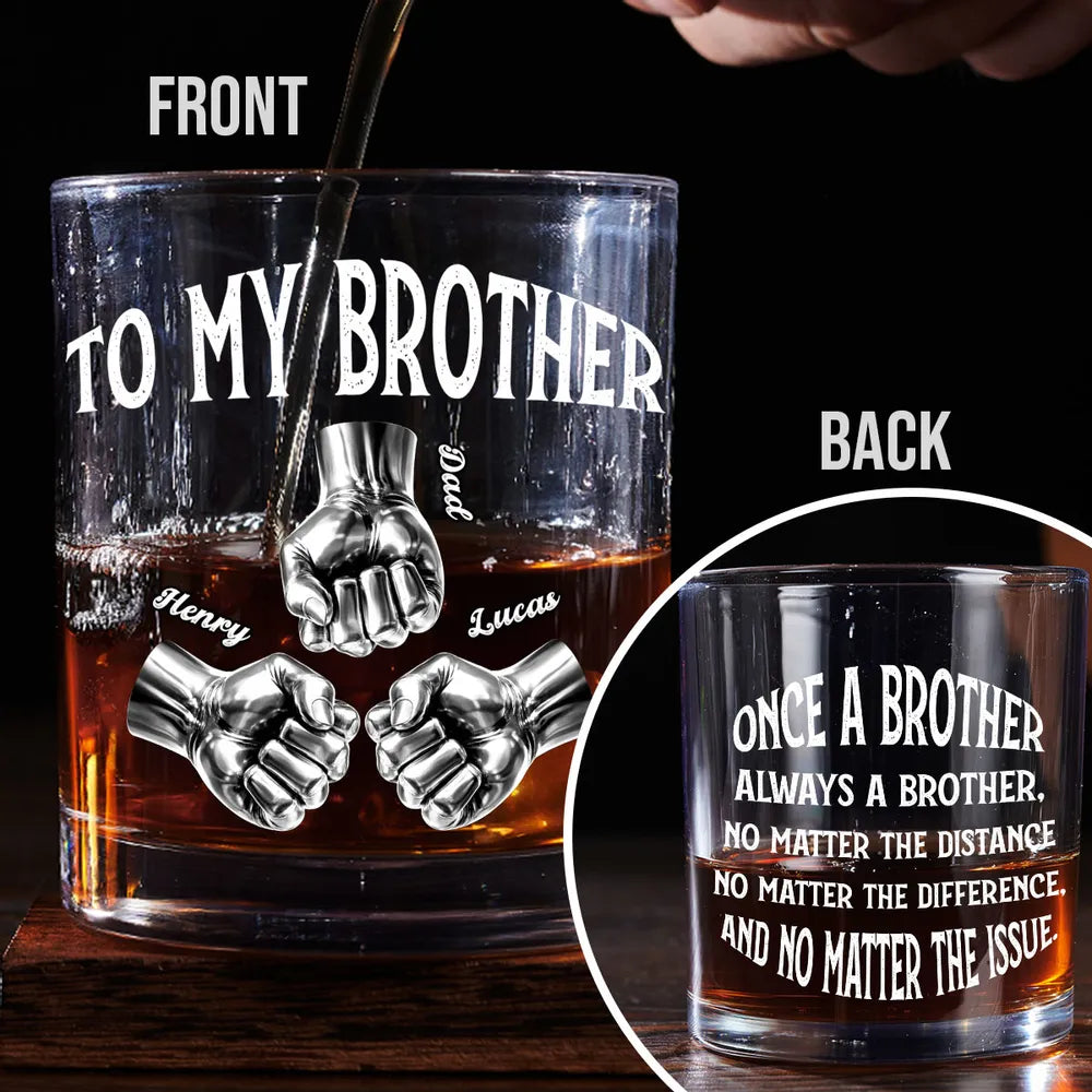 Personalized Whiskey Glass for Brother - Sentimental Gift for Brothers Cup MagicInPrints