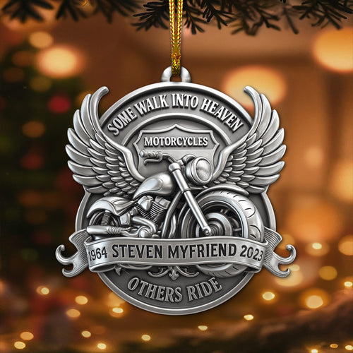 Some Walk Into Heaven - Personalized Ornament for Motorcycle Lovers Ornament MagicInPrints