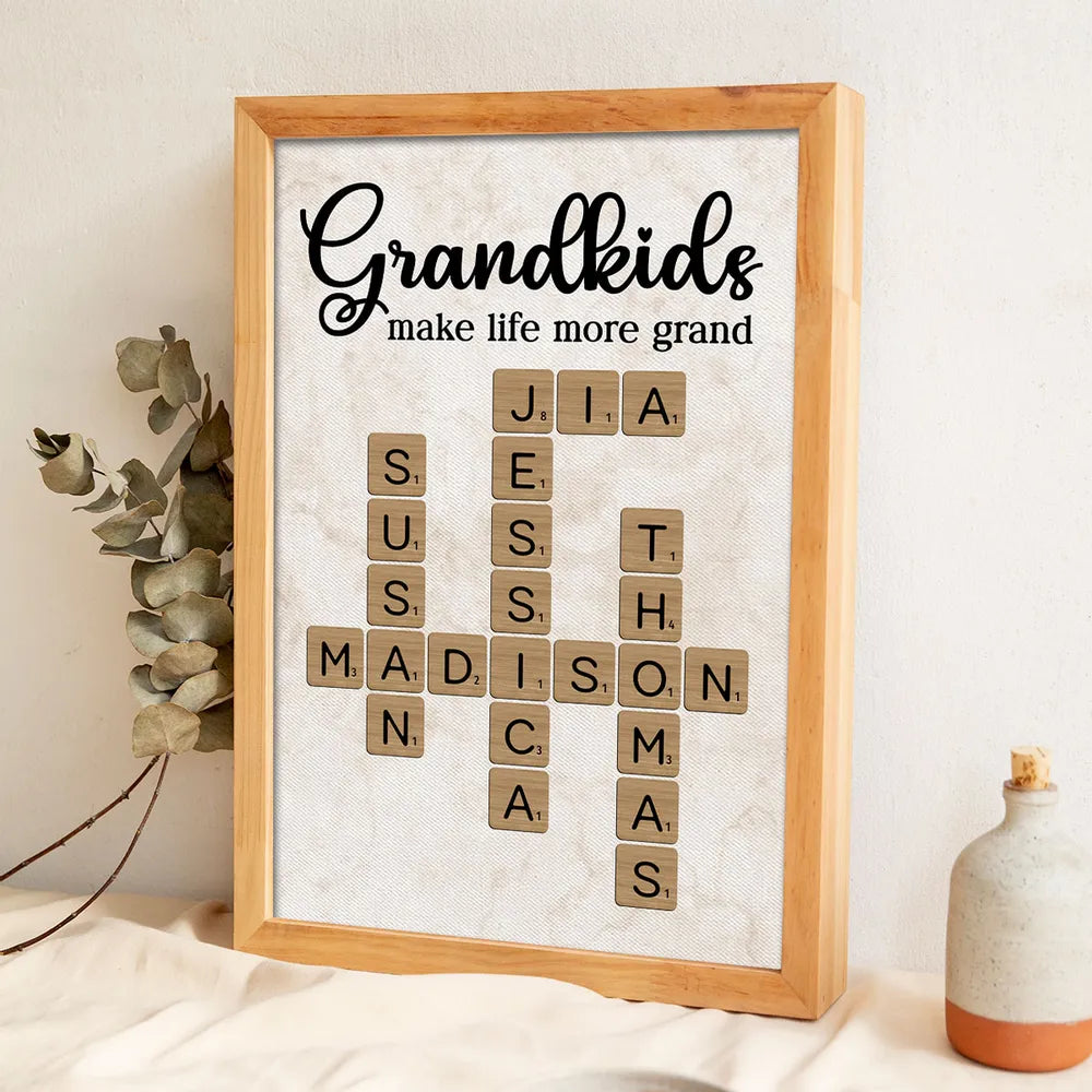 Personalized Grandkids Canvas Wall Art for Grandparents - Sentimental Home Decor Gift Poster or Canvas MagicInPrints