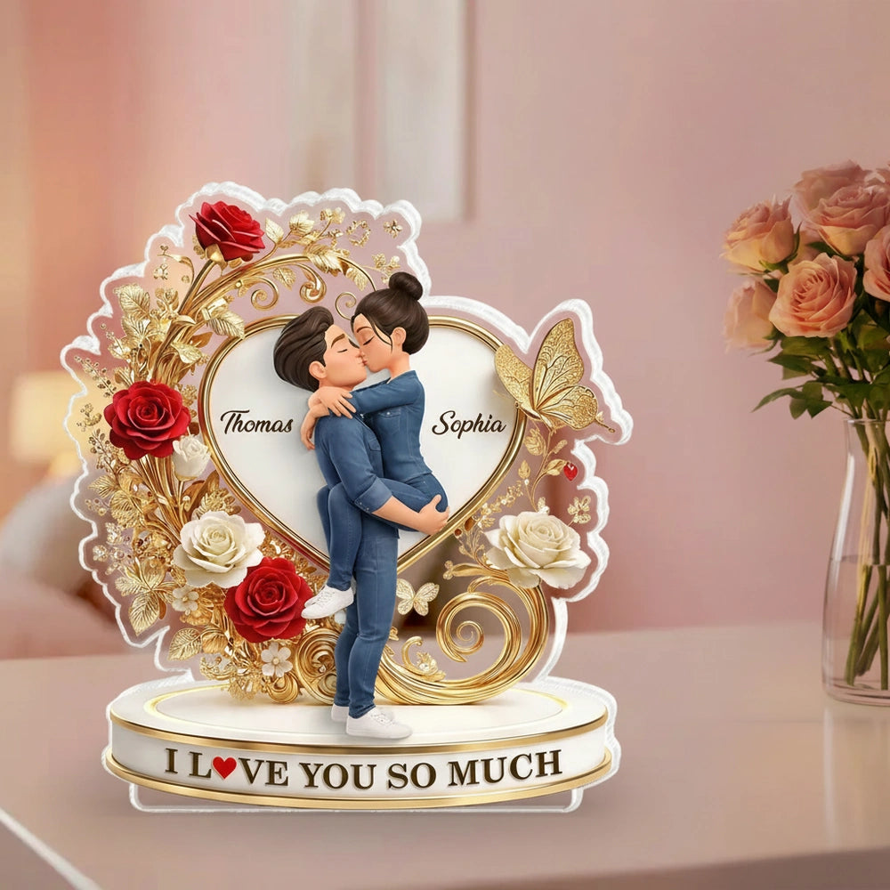 Personalized Couple Figurine Romantic Gift - Anniversary Keepsake Plaque MagicInPrints