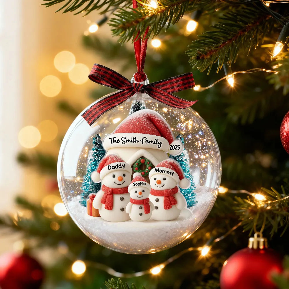 Personalized Family Christmas Ornament for Parents and Kids - Holiday Decoration 2025 Ornament MagicInPrints