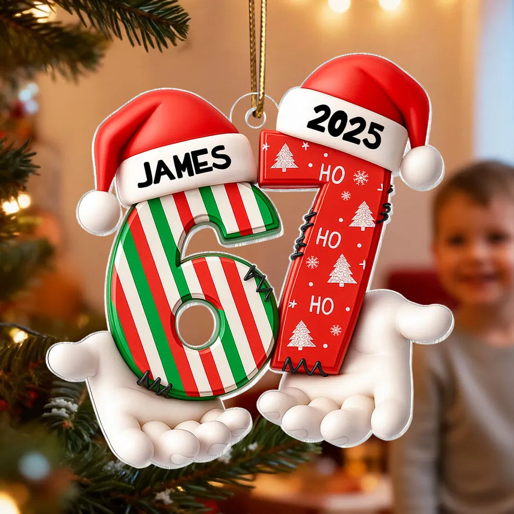 Personalized Christmas Ornament for Adults - Custom Name and Year Decoration Ornament MagicInPrints