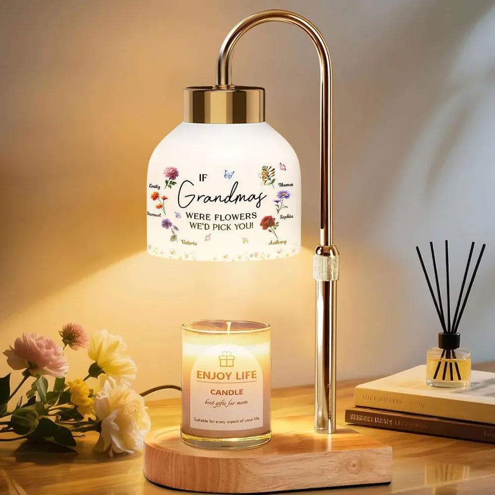 Personalized Grandma Lamp with Floral Design - Heartfelt Gift for Grandmothers Lamp MagicInPrints