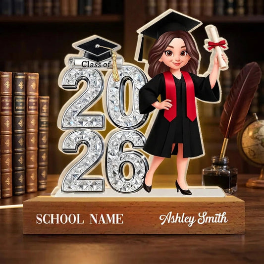 Custom Graduation Figurine for Class of 2026 - Personalized Gift for Graduates Plaque MagicInPrints
