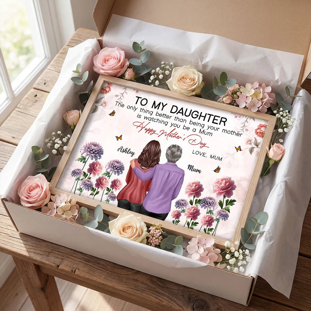 Personalized Mother-Daughter Canvas Print - Sentimental Gift for Mother's Day Poster or Canvas MagicInPrints