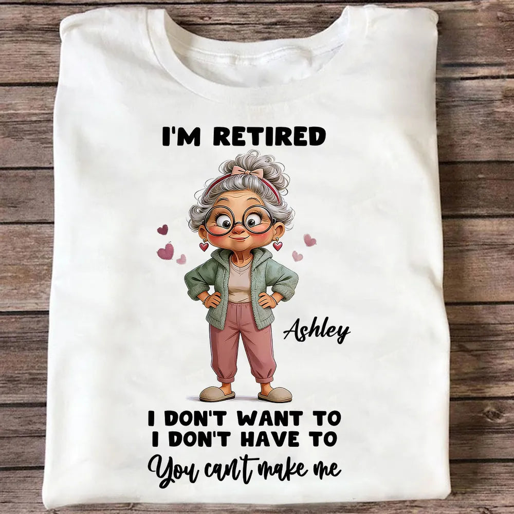 Personalized Retirement T-Shirt for Grandma - Funny Gift Cloth MagicInPrints
