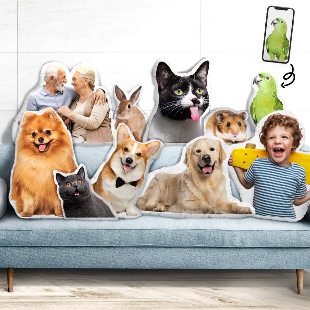 Custom Photo Pillows for Pet Lovers and Family - Personalized Home Decor Gift Pillow or Blanket MagicInPrints
