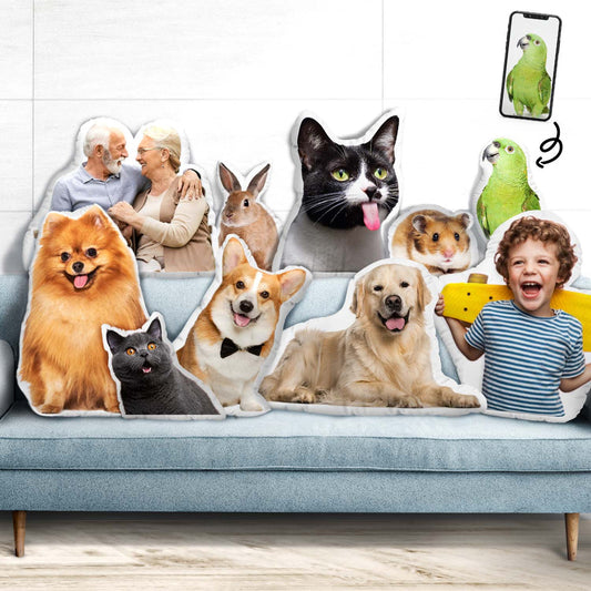 Custom Photo Pillows for Pet Lovers and Family - Personalized Home Decor Gift Pillow or Blanket MagicInPrints