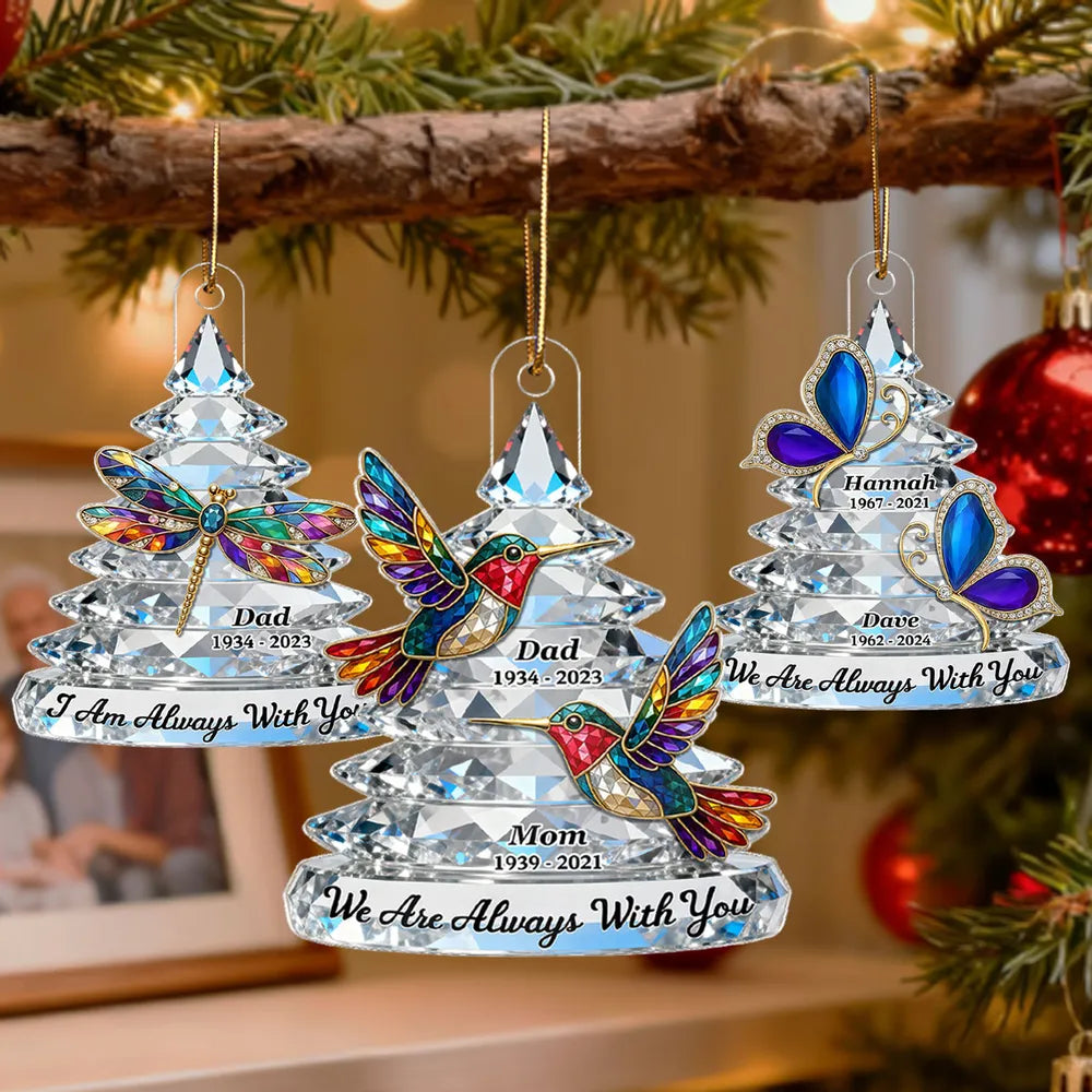 Personalized Memorial Crystal Ornament for Family - Christmas Remembrance Ornament MagicInPrints