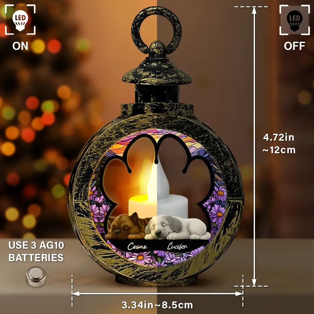 Illuminate Your Memories – Personalized Candlelight Lantern Ornament – Gift for Dog Lovers Lantern Ornament MagicInPrints