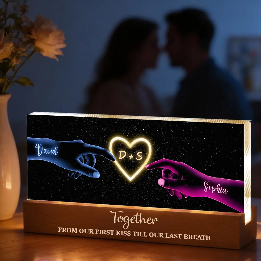 Personalized LED Night Light for Couples with Custom Names - Romantic Gift Plaque MagicInPrints