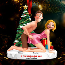 Load image into Gallery viewer, I F**king Love You - Personalized Ornament for Couples Ornament MagicInPrints
