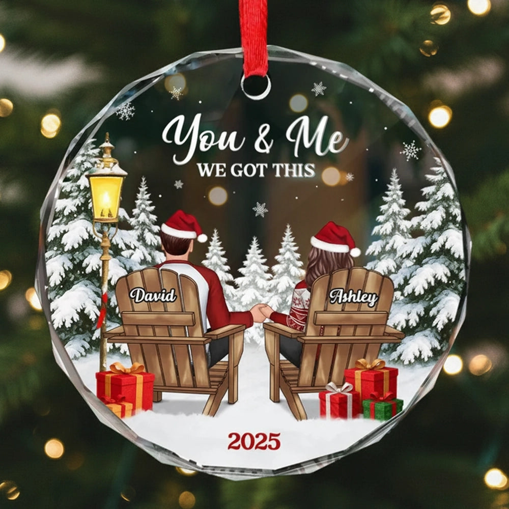Personalized Couple Christmas Ornament - Romantic Holiday Keepsake 2025 Ornament MagicInPrints