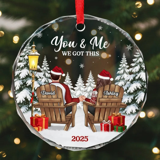 Personalized Couple Christmas Ornament - Romantic Holiday Keepsake 2025 Ornament MagicInPrints