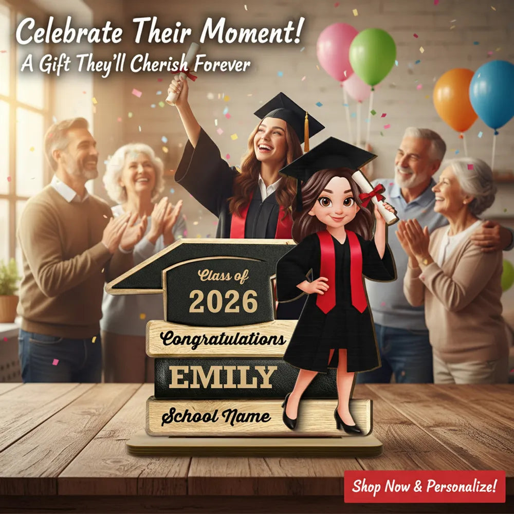 Personalized Graduation Plaque for Class of 2026 - Custom Name and School Plaque MagicInPrints