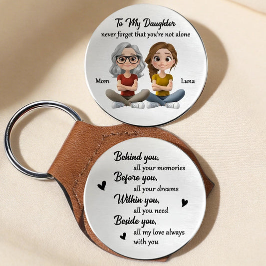 Personalized Keychain for Daughter with Engraved Message - Sentimental Gift Keychain MagicInPrints