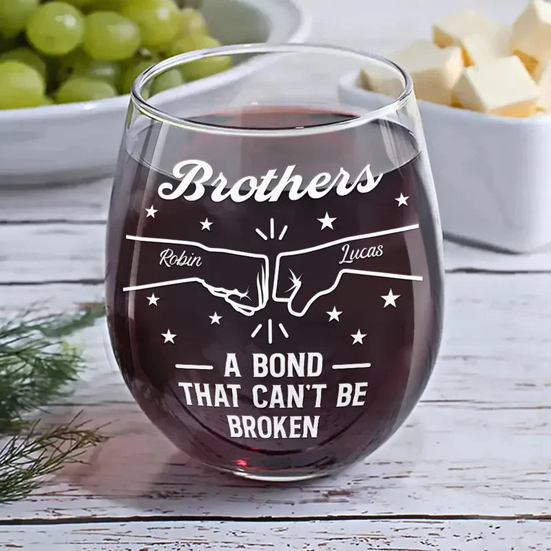 Personalized Brothers Whiskey Glass for Siblings - Sentimental Gift Cup MagicInPrints