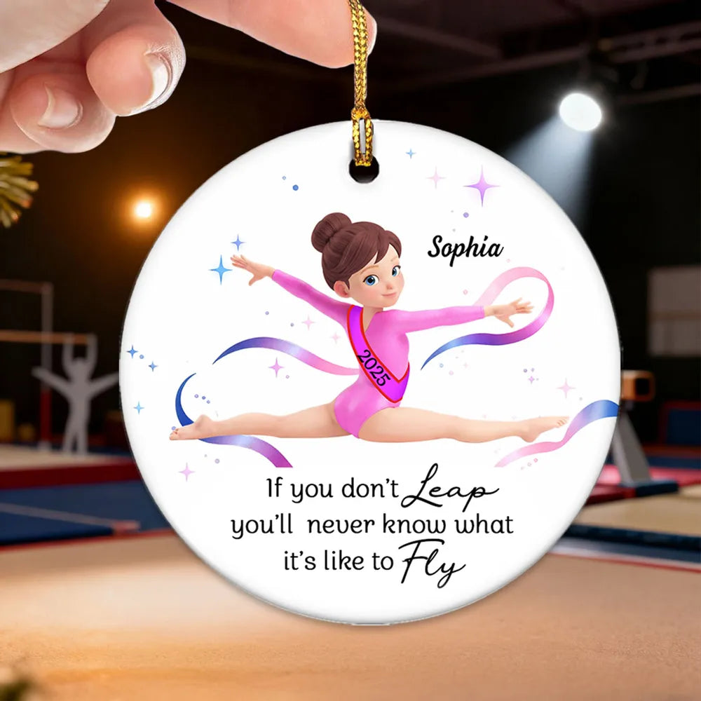 Personalized Gymnastics Christmas Ornament for Kids - Inspirational Gift Ornament MagicInPrints