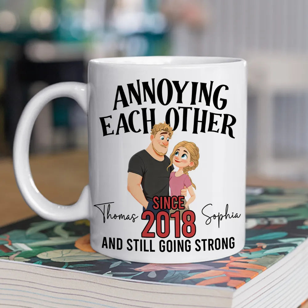 Personalized Couple Mug - Funny Anniversary Gift for Couples - Custom Names and Year Cup MagicInPrints