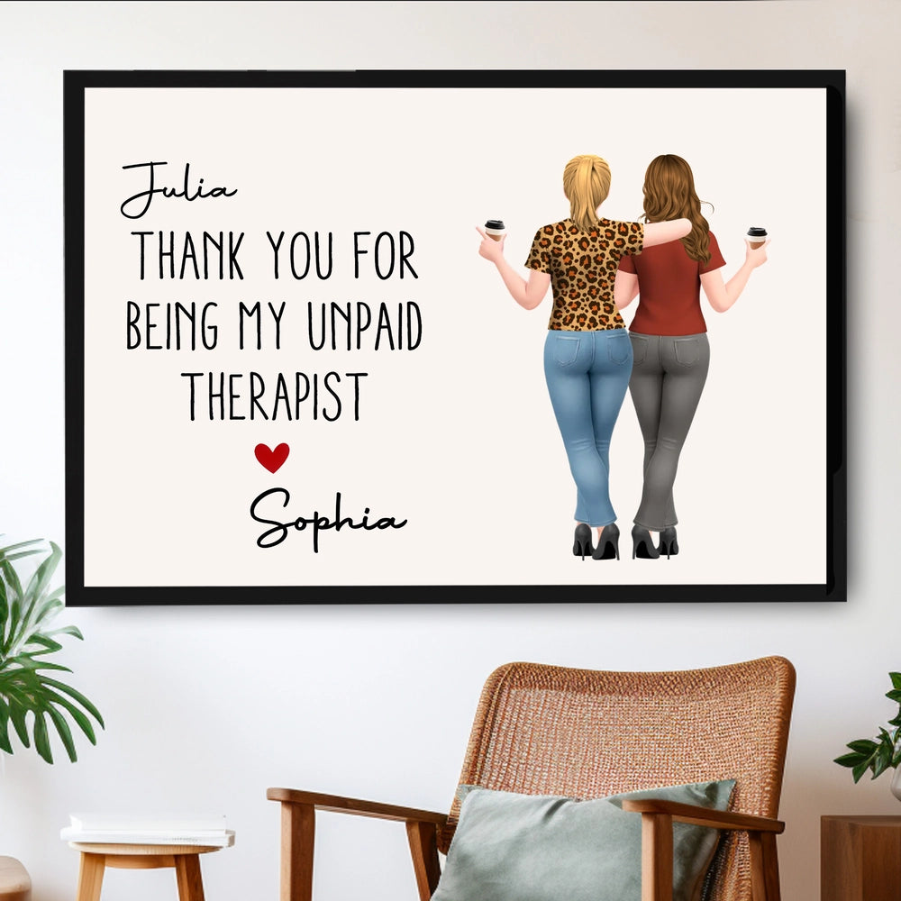 Personalized Friendship Wall Art for Best Friends - Sentimental Thank You Gift Poster or Canvas MagicInPrints