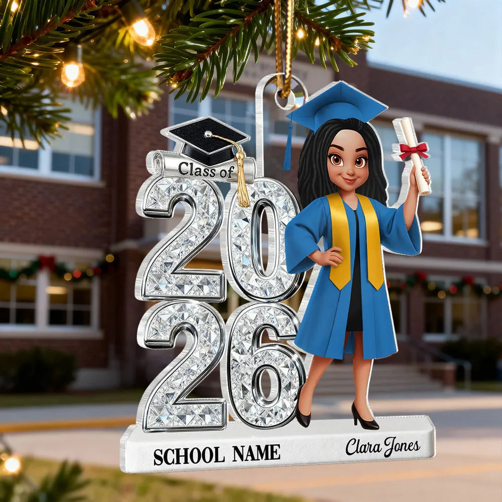 Personalized Graduation Ornament for Class of 2025 - Custom Name and School Ornament MagicInPrints