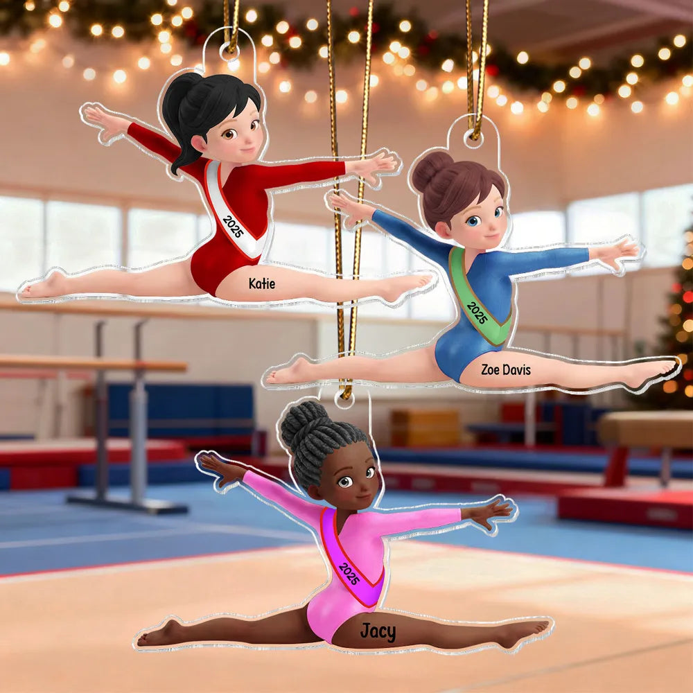 Personalized Gymnastics Ornament for Kids - Custom Name & Year Keepsake Ornament MagicInPrints