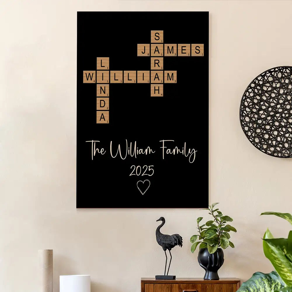 Personalized Family Crossword Mug for Home - Custom Names Gift Cup MagicInPrints